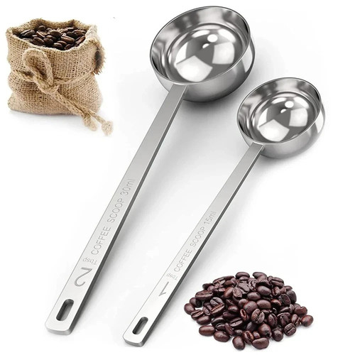Stainless steel coffee scoop - stainless,