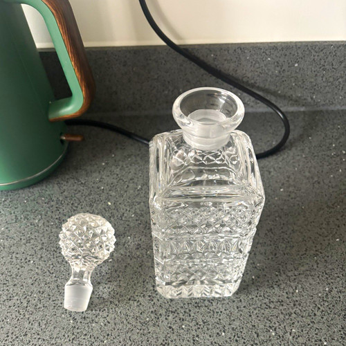 Clear cut glass square - glass,