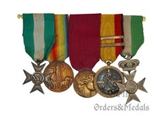 Italy: Medal bar of a veteran