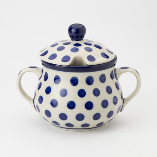 Polish pottery sugar - pottery, bowl
