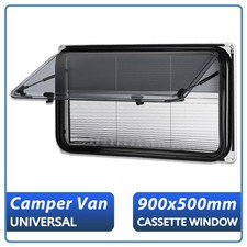 900x500mm Flat CamperVan Cassette Window Hinged For Caravan Motorhome Conversion