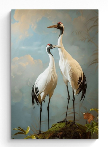 Japanese crane bird canvas - japanese,