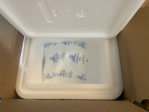 Insulated styrofoam cooler - styrofoam, w/