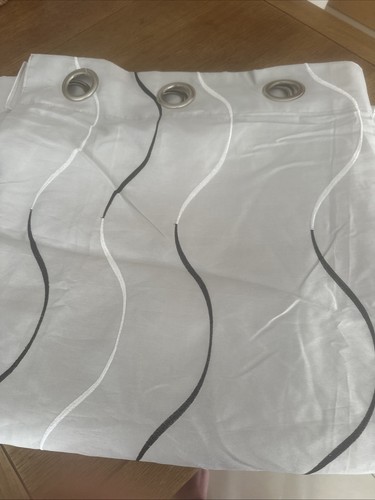 Silver grey eyelet curtains - grey,