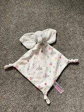 Primark Disney Dumbo White Grey Elephant Baby Comforter Blanket Blankie Toy