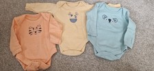 Set of 3 Long Sleeved Jungle animal baby grows