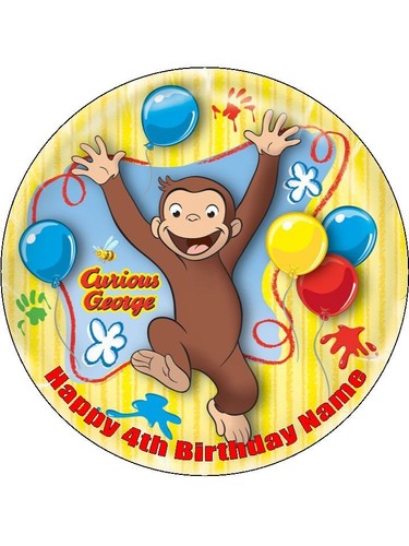 Curious george edible cake - curious,