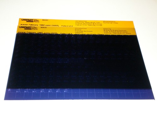 Microfiche spare parts catalog - spare,