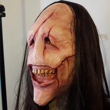 Horror Face Masks Halloween Props Scary Halloween Mask Latex Headgear Wig UK