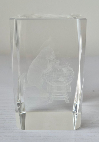 Glass ornaments with internal - with,