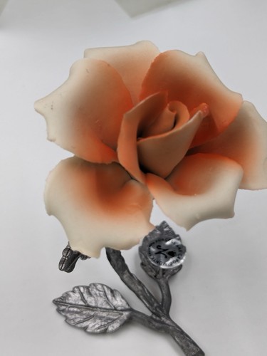 Capodimonte porcelain rose - porcelain,