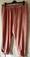 Worn Once Ladies NEXT Peach Velour Joggers 18R 18 Regular Plus Size