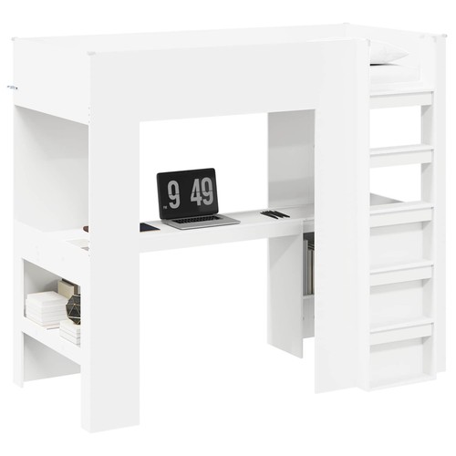 Loft bed frame with desk - with,