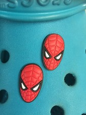 2 Spiderman Face Shoe Charms