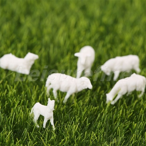 White unpainted model sheep - white,