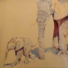 Baby Elephant Oil Painting
