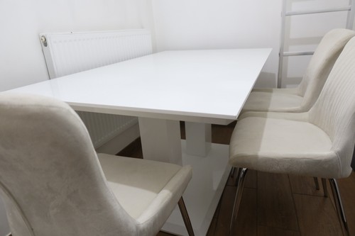 Dining table and chairs - dining, 4