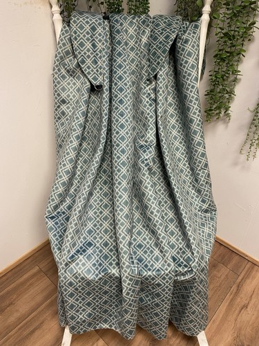 Teal cream geo velvet - velvet, sateen