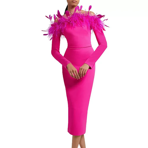 Elegant bandage feathers long - elegant,