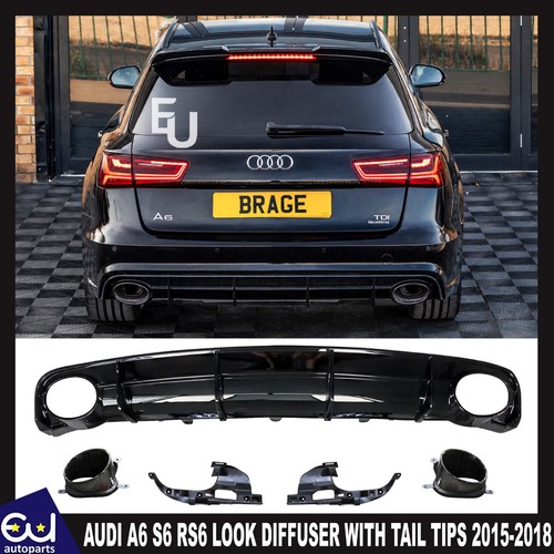 Rs6 look rear bumper - rs6, diffuser