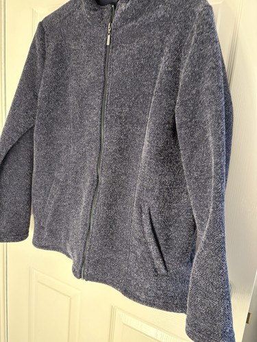 Used ladies navy fleece - used, open