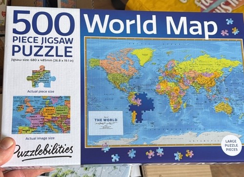 500 piece jigsaw puzzle world - 500,