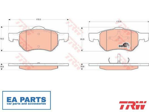 Brake pad set disc - disc,