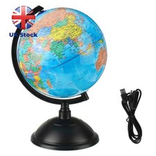Illuminated Globe Learning Rotating World Globe LED Light W/USB Decoration Gift