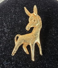 Vintage Gold Tone Donkey