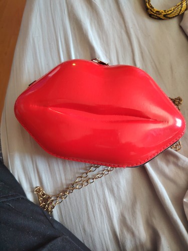Red lips bag - red,
