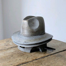Cast Aluminium Metal Milliners Trilby Hat Block Mould