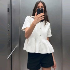 ZARA NWT PEPLUM KNIT JACKET