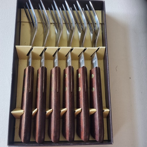 Vintage set six steak - , forks