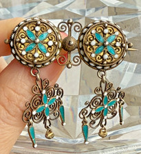 ANTIQUE ART DECO SILVER ENAMEL
