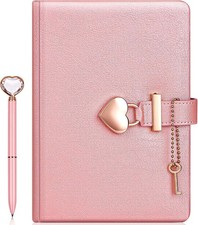 Heart shaped lock diary with - lock,