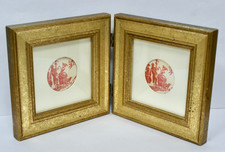 Laura Ashley Gold Double Photo Frame, 9cm Windows