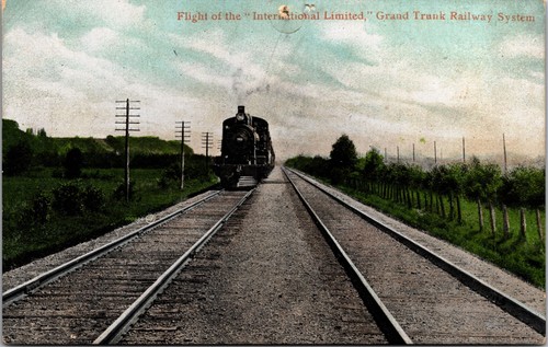 Postcard grand trunk railway - postcard,