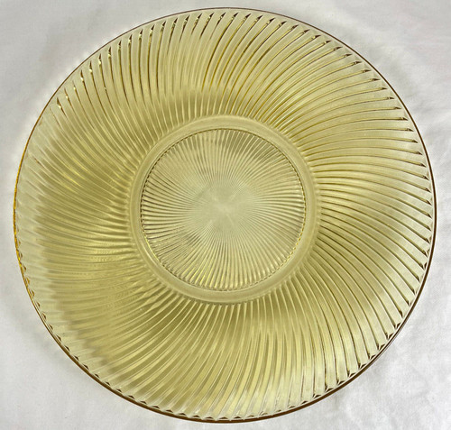 Yellow swirl glass cake - yellow,