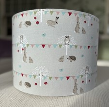 Woodland Animals Lampshade Sophie Allport Fabric Children Baby Nursery Owl Bunny