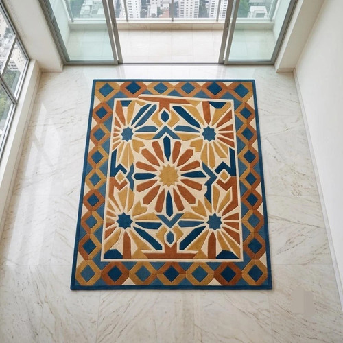 Hand tufted wool rug - hand,