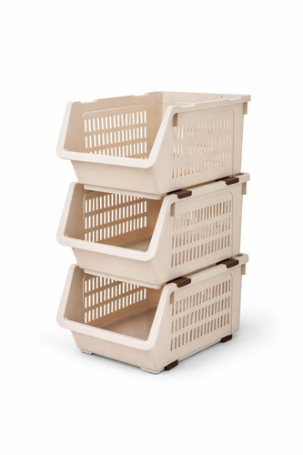 Plastic stacking wheel basket - wheel,
