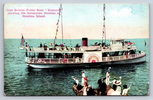 Postcard glass bottom - ca,