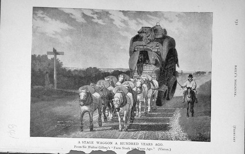 Original old antique print - old,