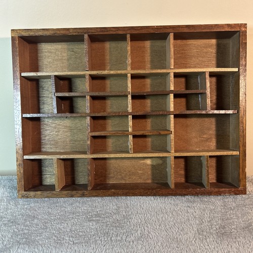 Vintage wood printers tray - wood,