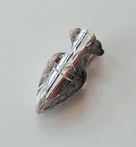 Sterling silver shield - silver, shape