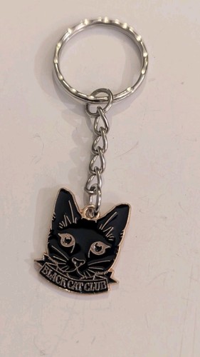 Black cat club enamel - black,