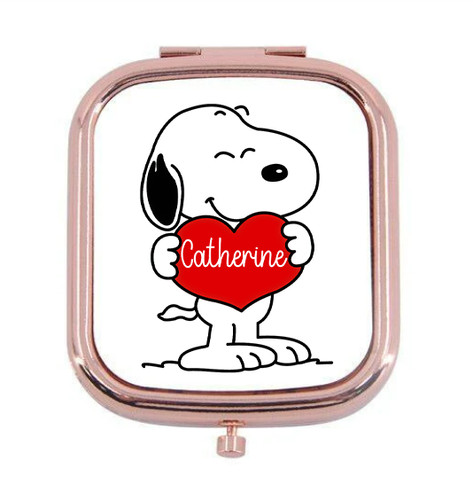 Custom snoopy compact mirror - snoopy,