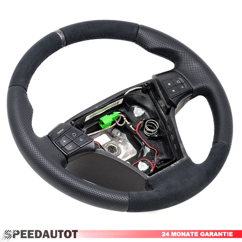 Leather alcantara steering - leather,