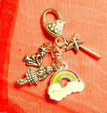 Wizard of OZ Hand Bag Charm with Gift Tag Dorothy Ruby Slippers Tin Man Lion etc