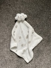 Primark White Grey Cloud Comforter Soother Soft Toy Baby Blanket Blankie